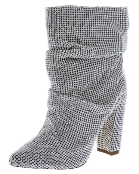 ♥️FASHION NOVA SPARKLE RHINESTONE MID CALF BOOTS - Picture 5 of 9